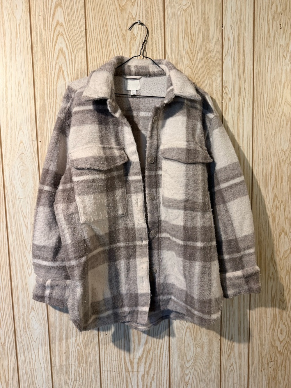 H&M Soft Knit Jacket - Beige & Light Gray